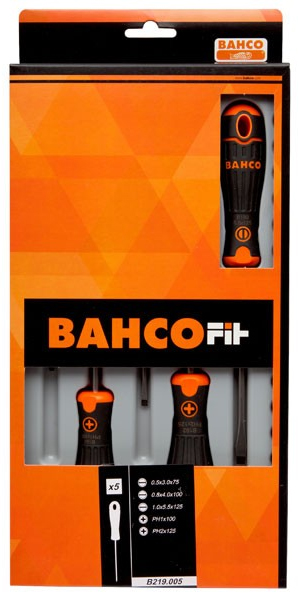 Zestaw wkrętaków BAHCO Fit - 5 szt.   [B219.005]